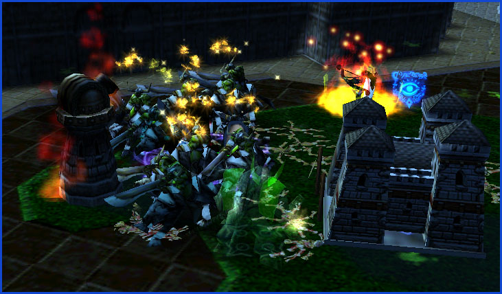 I like this picture because of the brightness against the darkness. Both our heroes are in this picture, the Jaood can only be seen by the chimes aura beneath the Raiders and the Halpmeh is the green ghost in the foreground.